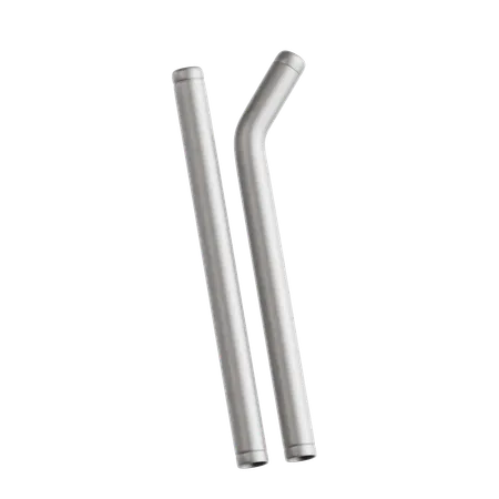 Stainless Steel Straw  3D Icon