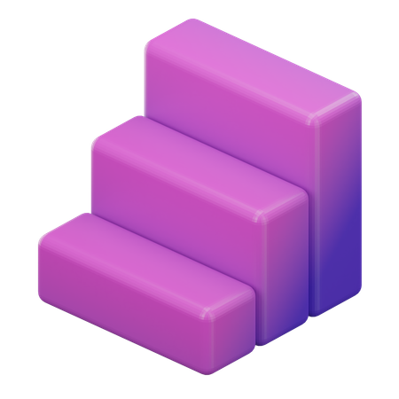 Stair Cube  3D Icon