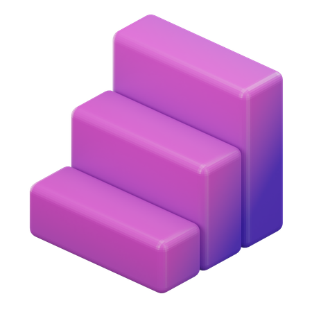 Stair Cube 3D Icon