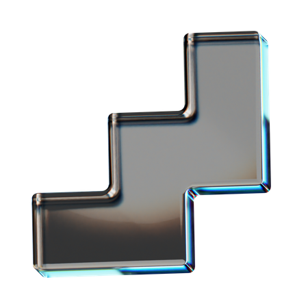 Stair Cube Abstract Shape  3D Icon