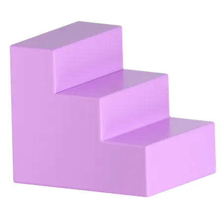 Stair Shape  3D Icon