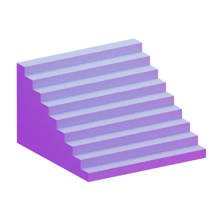 Stairs Basic Geometry  3D Icon