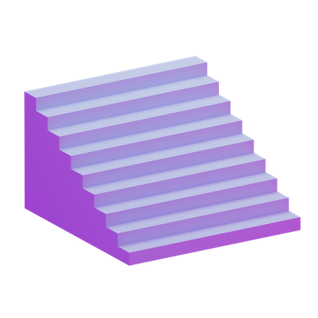 Stairs Basic Geometry 3D Icon