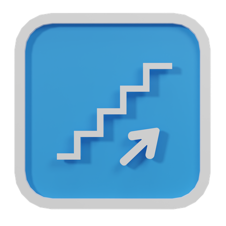 Stairs Up  3D Icon