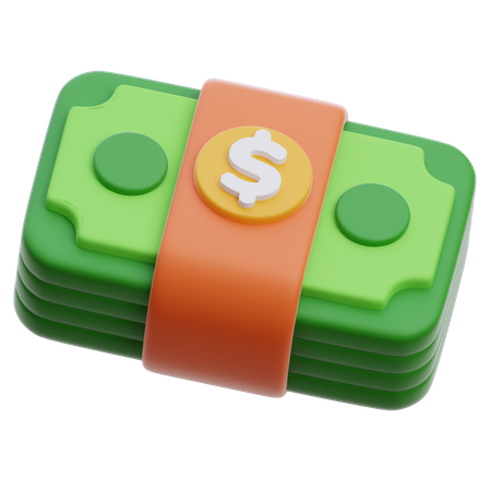 Staked Money D  3D Icon