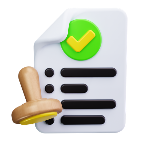 Stamp Of Approval  3D Icon