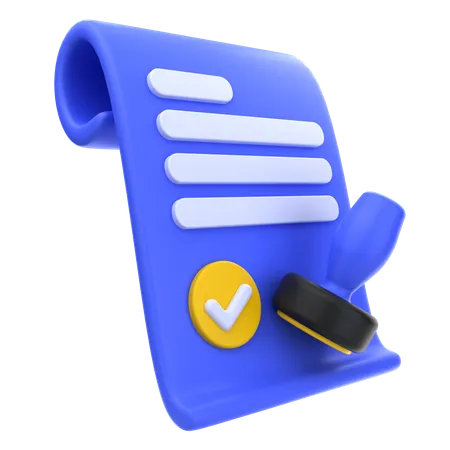 Stamp Paper  3D Icon