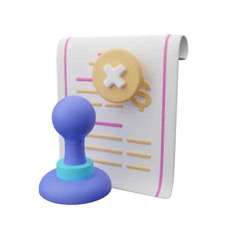 Stamp paper  3D Icon