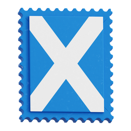 Stamp Style Flag  3D Icon