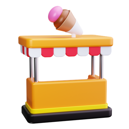 Stand de glace 3D Icon