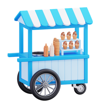 Stand de glaces  3D Icon