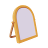 hanging mirror 3d illustration