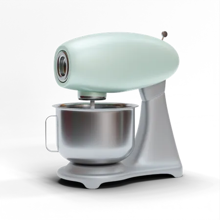 A Mixer Depending On The Type Also Called A Hand Mixer Or Stand Mixer Is A Kitchen Device That Uses A Gear Driven Mechanism To Rotate A Set Of Beaters In A Bowl Containing The Food Or Liquids To Be Prepared By Mixing Them 3D Illustration
