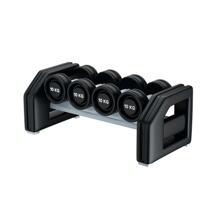 Stand with dumbbells  3D Icon