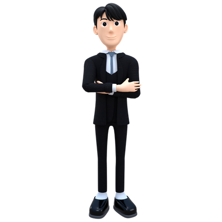 Standing Businessman  3D Illustration