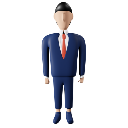 Standing Businessman 3D Illustration
