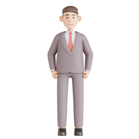 Standing businessman  3D Illustration