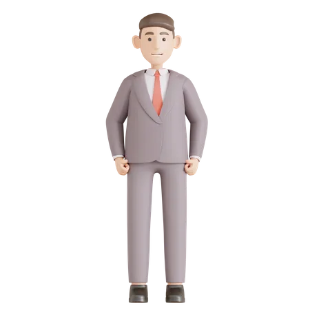 Standing businessman  3D Illustration