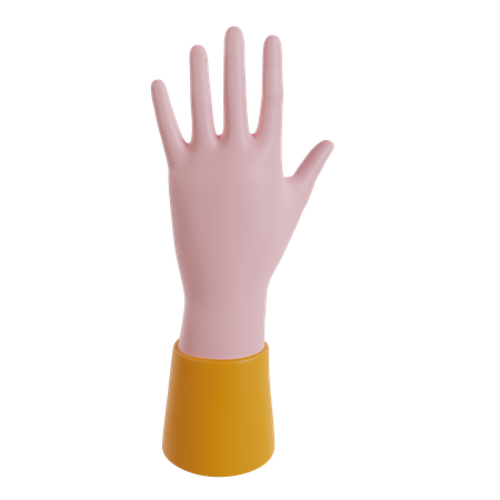 Standing hand  3D Icon