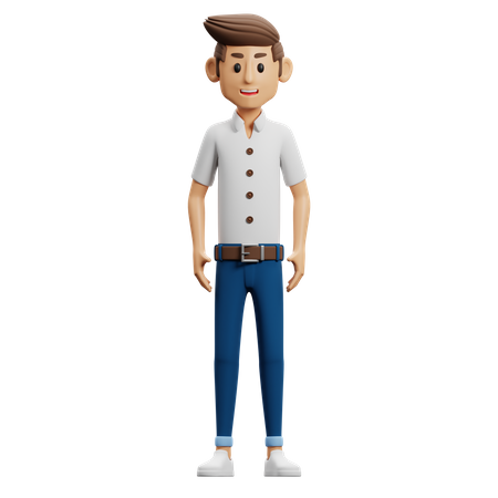 Standing Man  3D Illustration