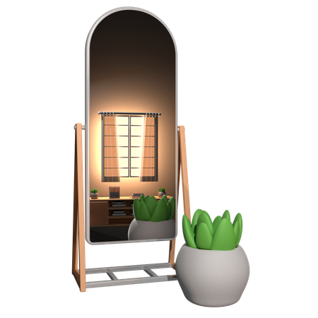 Standing Mirror  3D Icon