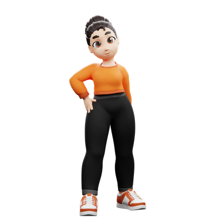 Standing Pose  3D Illustration