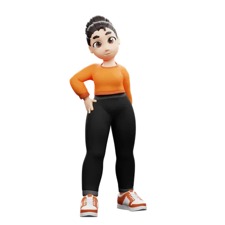 Standing Pose  3D Illustration