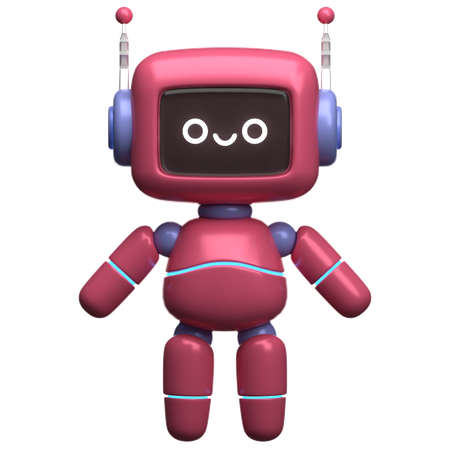 Standing Robot  3D Illustration