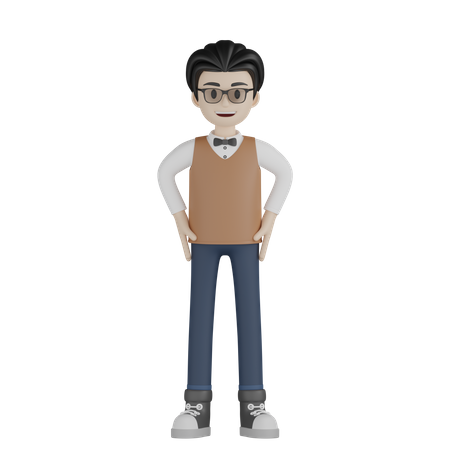 Standing Teacher  3D Illustration