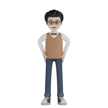 Standing Teacher  3D Illustration