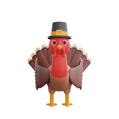 Standing Turkey Bird  3D Icon