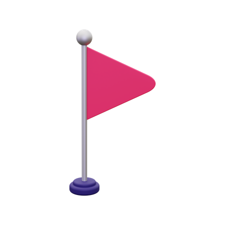 Standort-Pin-Flagge  3D Icon