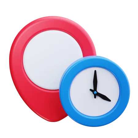 Ort Zeit  3D Icon