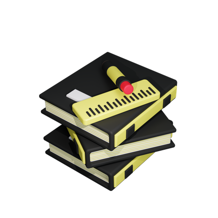 Stapel von Büchern  3D Icon