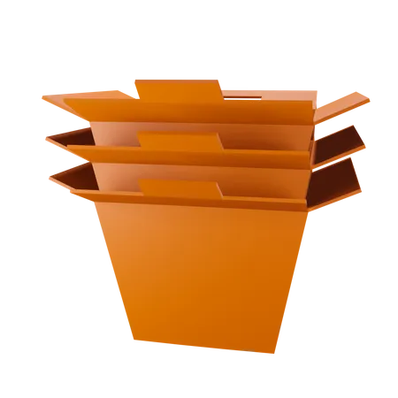 Stapel von Essensboxen  3D Illustration