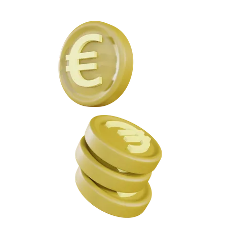 Stapel von Euro  3D Illustration