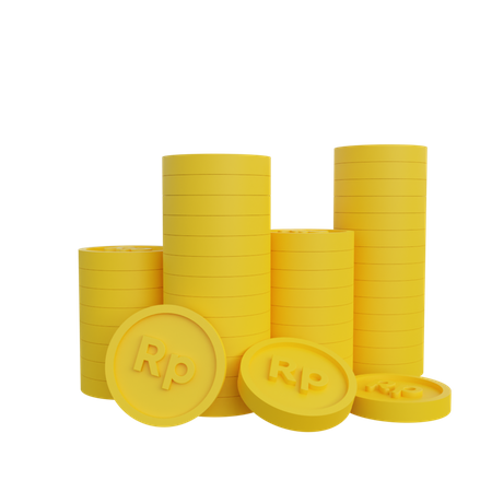 Stapel von Rupien  3D Icon