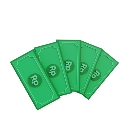 Stapel von Rupien  3D Icon