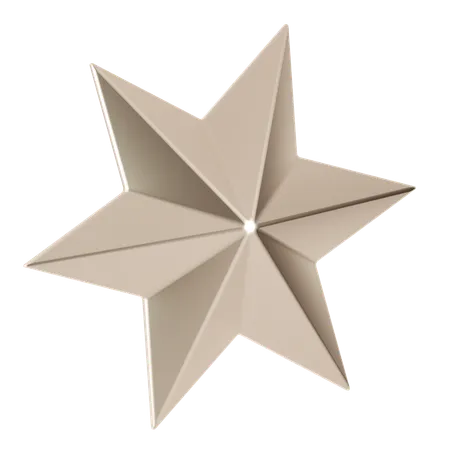 Glossy Star Ornament Illustration In 3 D Design 3D Icon