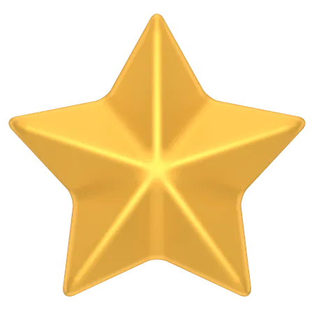 3 D Icon Of A Golden Star 3D Icon