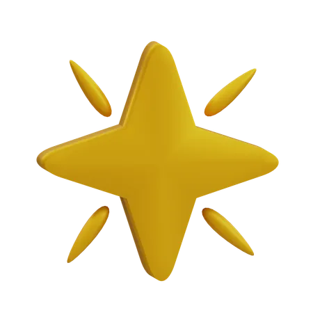 Star 4 Corner  3D Icon