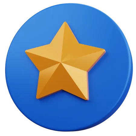 3 D Rendering Yellow Star Logo Isolated 3D Icon