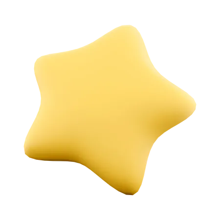 3 D Rendering Star Icon 3 D Render Big Yellow Star In The Sky Icon 3D Icon