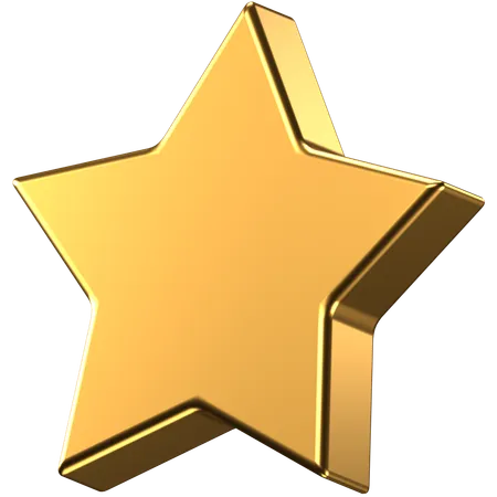 3 D Icon Of A Golden Star 3D Icon
