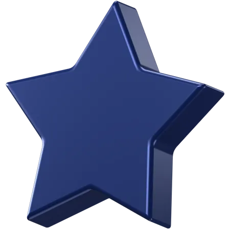 3 D Icon Of A Blue Star 3D Icon