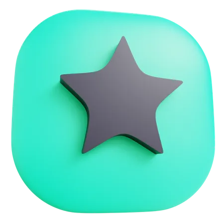 3 D Star With Isolated Background 3D Icon