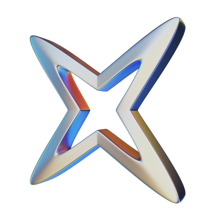 Star Abstract Shape  3D Icon
