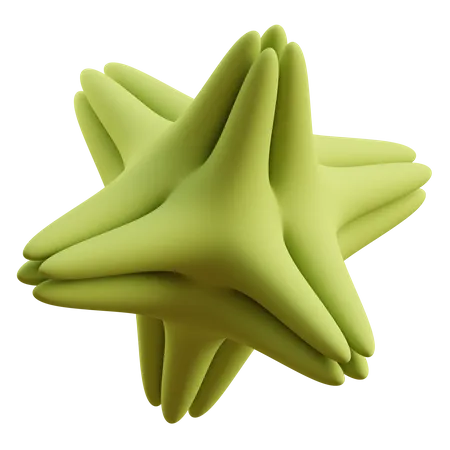 Star Abstract Shape  3D Icon