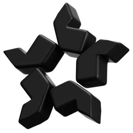 Star Abstract Shape  3D Icon