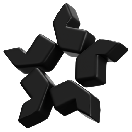 Star Abstract Shape  3D Icon